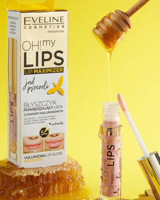 Vyživující lesk na rty s kyselinou hyaluronovou a včelím jedem Oh! My Lips Lip Maximizer Eveline - 2