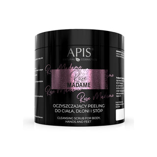 Rose Madame Apis Čistící peeling na tělo a chodidla s krystaly cukru - 1