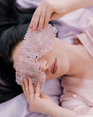 Crystallove Rose Quartz ručně pletená maska ​​na obličej a tělo - 3