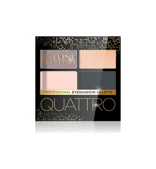 Paletka 4 očních stínů Quattro Eyeshadow v béžové a šedé barvě č. 02 Eveline - 1