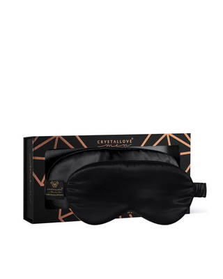 Black Mulberry Silk Eye Mask Crystallove - 1