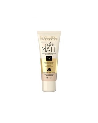 Matující make-up s filtrovaným šnečím slizem č. 101 ivory Satin Matt Eveline - 1