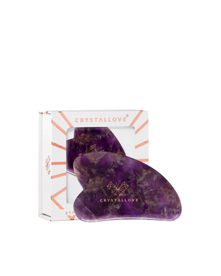 Masážní talíř harmonie a relaxační kámen Crystallove Ametyst Gua Sha - 1