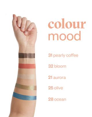 Color mood saténové oční stíny v odstínu studené hnědé 31 Pearly Coffee Paese