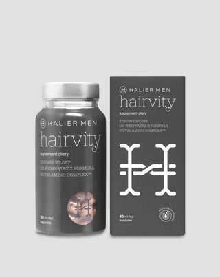 Tablety proti vypadávání vlasů pro muže na plešatost Hairvity Men Halier 60 kapslí - 2