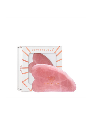 Rose Quartz Gua Sha masážní deska na obličej - Crystallove Love Stone - 1