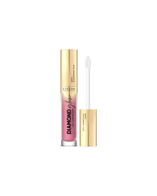 Lesk na rty s kyselinou hyaluronovou č. 05 toffee Diamond Glow Lip Luminizer Eveline - 1