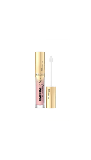 Lesk na rty s kyselinou hyaluronovou č. 03 karamelová zmrzlina Diamond Glow Lip Luminizer Eveline - 1