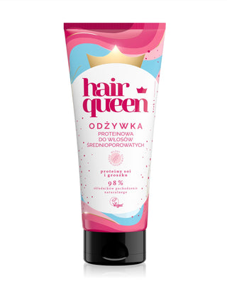 Proteinový kondicionér pro středně porézní, krepaté vlasy Hair Queen - 1